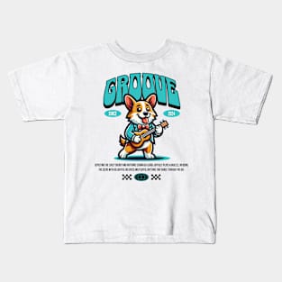 Groove, Ukulele Corgi, Musical Kids T-Shirt